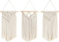 Mkono Small Macrame Wall Hanging 3 Pack Boho Art Woven Wall Decor Home Chic Decoration for Bedroom Living Room Apartment Gallery, Christmas Gift, 8" W x 14" L