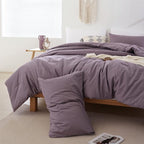 ROSGONIA Dusty Purple Comforter Set Queen, 3pcs (1 Boho Comforter & 2 Pillowcases) All Season Bedding Lightweight Bedspread Blanket Quilt Bed