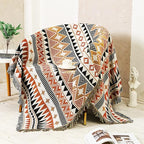 Lqprom Boho Southwest Throw Blankets Aztec Southwest Throws Cover Outdoor Camping Picnic Tent Beach Travel 51"x63"