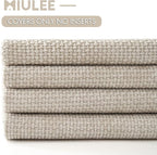 MIULEE Pack of 4 Couch Throw Pillow Covers 18x18 Inch Cream Soft Decorative Chenille Pillow Covers Farmhouse Accent Cushion Covers for Boho Spring Home Decor Sofa Bedroom Living Room