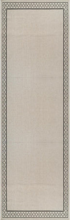 Easy Jute Rugs 2x7 Frame Bone Color Living Room Indoor Outdoor Runner Rug for Patio and Kitchen Rug High Traffic Washable Easy to Clean Solid Boho Woven Design Carpet (2 x 7)