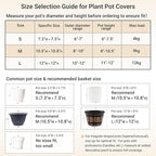 Dahey Jute Rope Plant Basket Modern Woven Storage Basket for 12" Indoor Planter, Decorative Flower Pots Cover Laundry Bin with Handle Rustic Home Decor, Black