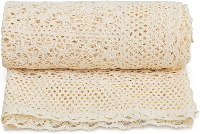 Tegeme Boho Throw Blanket 50"x60" Vintage 100% Handmade Crochet Cotton Throw Blankets, Lightweight Lace Knit for Couch, Bed Decor, Boho Photo Prop, Valentines Gifts for Women