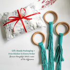 Set of 3 Macrame plant hanger for pots 4-10” live plants indoor and outdoor decor hanging plant holder Boho décor Plant stand Indoor plant shelf for Hanging planter for plant pots (Ocean Teal)
