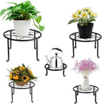 5 Pack Metal Plant Stands,Heavy Duty Potted Holder for Flower Pot,Indoor Outdoor Metal Rustproof Iron Garden Container Round Supports Rack for Planter