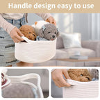 Cute Woven Gift Basket – Beige Empty Gift Basket for Nursery, Baby Shower Gifts, Birthday, Wedding, Burr Baskets for Valentines Day,, Decorative Storage Bin for Toys, Diapers, Books