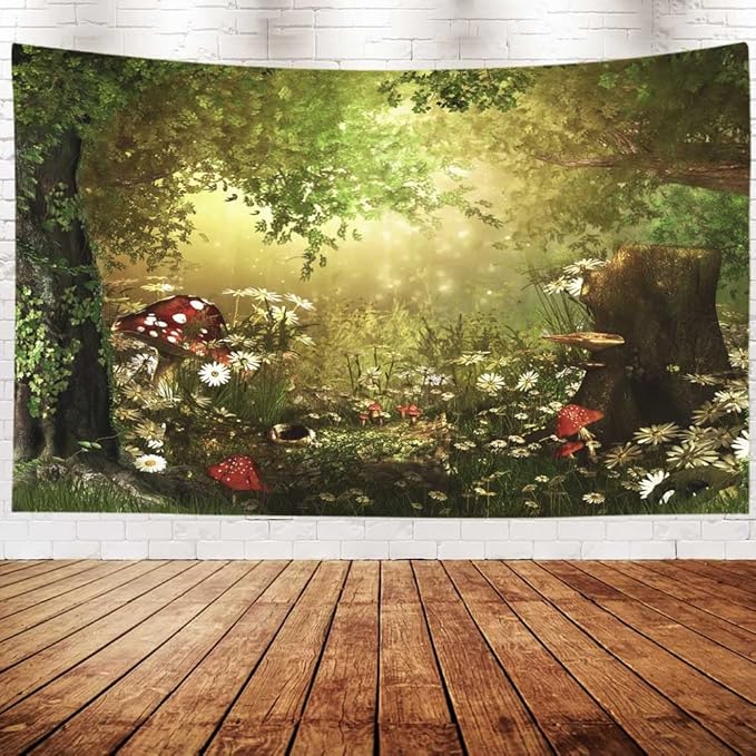 EMMTEEY Forest Tapestry - Magical Fairy Tale Woodland Tapestry for College Dorm - 80x60