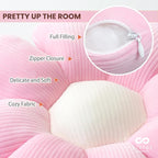 sioloc Flower Pillow,Flower Shaped Throw Pillow Butt Cushion Floor Pillow,Seating Cushion,Cute Room Decor & Plush for Bedroom Sofa Chair(Blush,23.6'')
