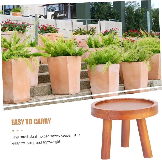 Solid Wood Flowerpot Shelf Boho Home Decor Planter Stand for Houseplants Indoor