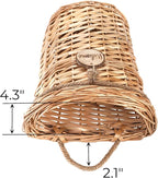 Hiceeden Wicker Hanging Wall Basket, Woven Front Door Flower Basket, Flat Hanging Storage Basket Wall Decor for Home, Garden, Pantry, Farmhouse