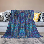 Hippie Bohemian Mandala Throw Blanket Indian Gypsy Abstract Flower Floral Texture Print Blanket for Sofa Bed Couch Chair Or Dorm 30"x40"