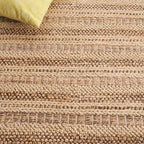 SAFAVIEH Area Rug 8x10 - Natura Collection - Large - Natural & Beige, Handmade Wool, Ideal for Living Room, Bedroom, Dining Space (NAT501A)