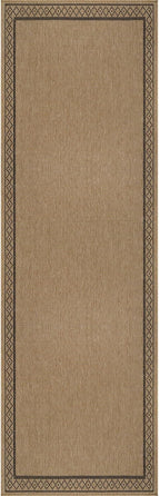 Easy Jute Rugs 2x7 Frame Natural Color Living Room Indoor Outdoor Runner Rug for Patio and Kitchen Rug High Traffic Washable Easy to Clean Solid Boho Woven Design Carpet (2 x 7)