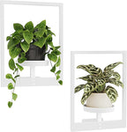 Bamworld White Plant Stand Indoor, Plant Hanger Wall Planters for Indoor Plants Window Plant Shelves Plant Holder Wall Decor, Room Decor (Patent Design)