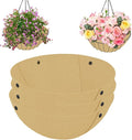 3PCS 14 Inch Round Hanging Basket Liners Fabric Hanging Plant Liners Non-Woven Planter Liners Beige Felt Liners Replacement Inserts for Hanging Baskets Outdoor Plants - Avoid Bird Nesting