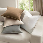 MIULEE Neutral Linen Pillow Covers Pack of 4 Decorative Natural Solid Throw Pillow Covers Soft Accent Boho Farmhouse Couch Pillowcases Modern Spring Home Decors for Living Room Bed Sofa 12x20 Inch