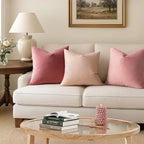 MIULEE Velvet Throw Pillow Covers 18x18 Inch, Pack of 2 - Dusty Pink, Soft Solid Decorative Pillow Covers Cushion Cases Modern Luxury Valentines Home Decor for Spring Couch Sofa Bedroom Livingroom