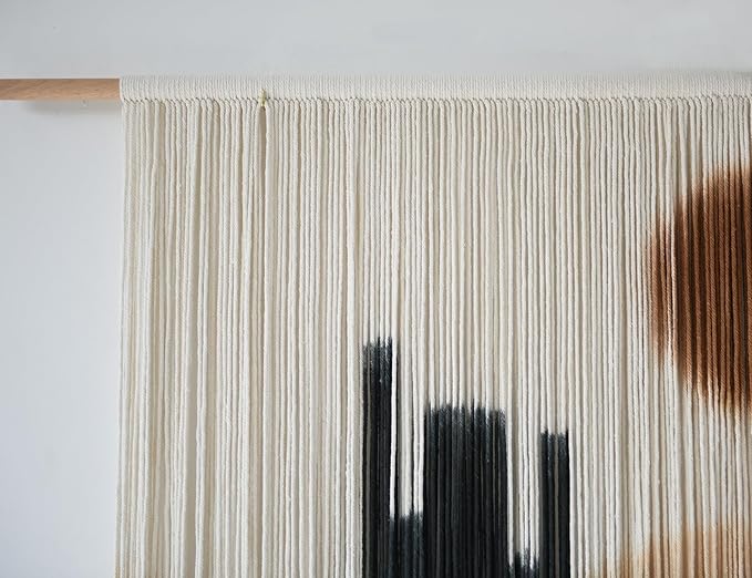 Large Macrame Wall Hanging Macrame Wall Decor 57" W x 35" L Desert Cactus Tie-Dye Large Boho Yarn Wall Decor Scale Wall Art Home Decor