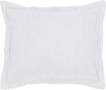 Better Trends Jullian Collection is Super Soft and Light Weight in Bold Stripes Design 100% Cotton Tufted Unique Luxurious Machine Washable Tumble Dry, Standard Sham, White