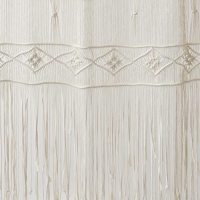 Macrame Curtain Handmade Woven Curtains, Door & Window Drapes,Divider Room Doorway Curtain,Natural Fiber, Stylish Handcrafted Door for Home Décor 42" W x 75" L