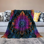 Mandala Boho Throw Blanket Colorful Floral Bohemian Blanket for Sofa Bed Couch Chair Or Dorm 30"x40"