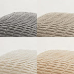 Fancy Homi 4 Packs Neutral Decorative Throw Pillow Covers 16x16 Inch for Living Room Couch Bed Sofa, Rustic Farmhouse Boho Neutral Home Decor, Soft Plush Striped Corduroy Square Cushion Case 40x40 cm