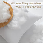 MIULEE Euro Pillows Inserts, Pack of 4 26x26 Inch 100% Virgin Microfiber Filling Throw Pillows for Bed Couch Sofa