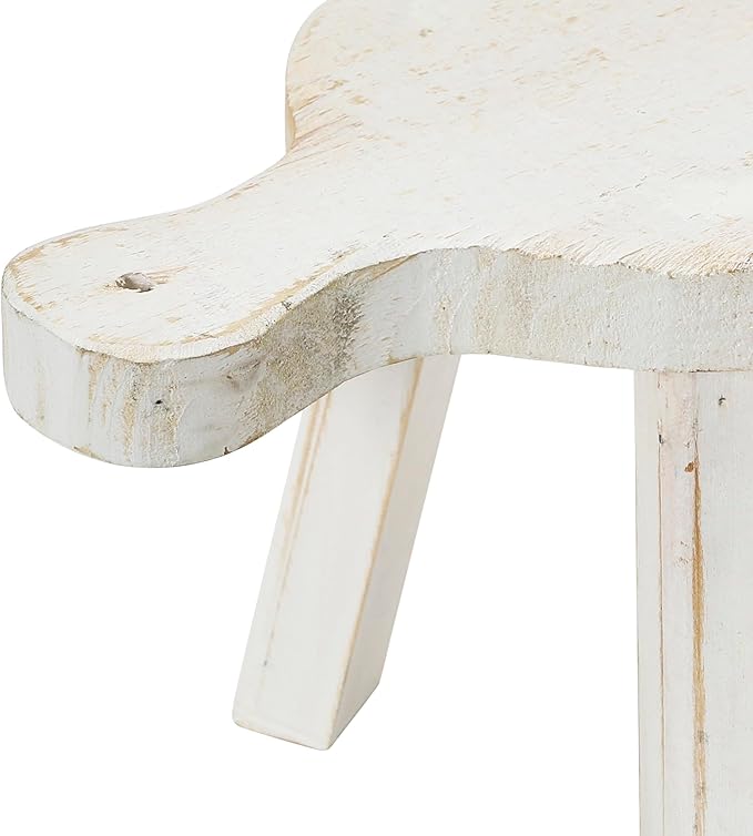 Creative Co-Op Decorative Wood Pedestal, White