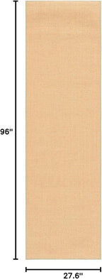 Martha Stewart x SAFAVIEH Area Rug Collection - 2'3" x 8' Runner, Natural & Green, Sisal & Jute, Farmhouse Style, Ideal for Living Room, Bedroom, Foyer, Hallway (MSR9501E)