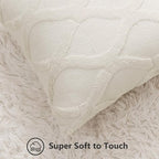 decorUhome Spring Throw Pillow Covers 16x16 Inch Set of 2, Soft Plush Faux Fur Wool Beige Accent Couch Pillow Covers for Modern Farmhouse Bed Sofa Living Room