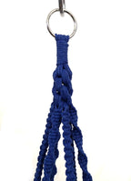 Plant Hanger Macrame Cotton 6 Legs 51 Inches in Tan and Green Color for Indoor Outdoor, Living Room, Kitchen, Deck, Patio, High and Low Ceiling with Size of 10-12 inches Without THE Pot (Navy Blue)