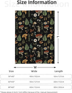 Mushrooms Throw Blanket, 320gsm Fluffy Cozy Soft Warm Plush Lightweight Decorative Blanket Gifts for Women Men Girls Boys Kids Baby, Blankets Quilt for Bed Sofa Chair Couch (60"x50")