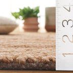 SAFAVIEH Area Rug 9x12 - Natural Fiber Couture - Large - Natural, Handmade Jute & Cotton, Ideal for Living Room, Bedroom, Dining Space (NFC101B)