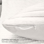2 Pack 12x20 Pillow Cover Velvet Pillow Covers, Faux Fur Oblong Throw Pillow Covers for Living Room Decorations Throw Pillow Case, Throw Pillow Cover Cushion Cover for Home Sofa Bedroom Car, White