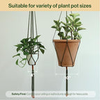 2 Packs Macrame Plant Hanger Colored Braided Polyester Rope Outdoor Indoor Adjustable Hanging Planter for up to 10 Inch Plant Pot Modern Boho Home Decor (Forest Green/Burnt Orange)