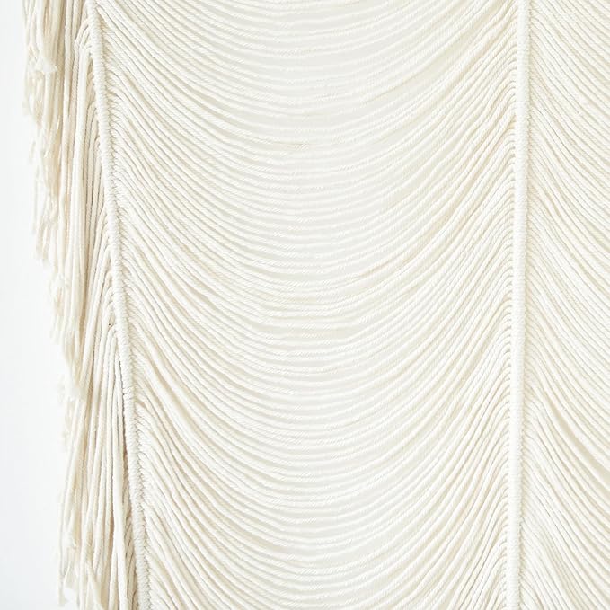 Macrame Curtain Room Divider Doorway CurtainBoho Curtain Doorway Window Wall Decor Fiber Yarn Art Craftsmanship Bedroom Wedding Backdrop Headboard Décor 41" W x 75" L(1 Panel)