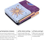 Boho Sun and Moon Washable Rug Ultra Thin, Vintage Mystical Celestial Checkerboard 6x9 Area Rug for Dining Living Room Entryway Dorm, Hippie Retro Aesthetic Cute Trendy Indie Bedroom Accent Carpet