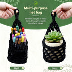 Macrame Wall Plant Hanger, Hanging Planter Basket Holder, Wall Planters for Indoor Plants, for Up to 4 Inch Pot (Black, 4-Inch)
