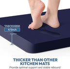 4/5 Inch Thick Kitchen Mat - Cushioned Anti Fatigue Mats for Kitchen Floor - Easy to Clean, Waterproof, Non-Slip Kitchen Rug for Sink, Office, Kitchen (20''x32'' Blue)