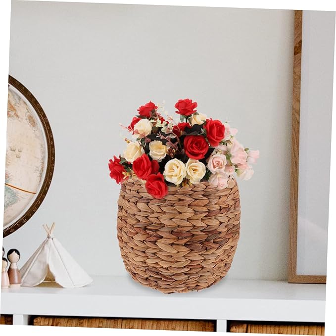 Seagrass Basket for Plant Desktop Woven Storage Basket Hyacinth Decorative Pot Organizer