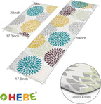 HEBE Anti Fatigue Kitchen Rug Sets 2 Piece Non Slip Kitchen Mats for Floor Cushioned Kitchen Rugs and Mats Waterproof Comfort Standing Mat Runner for Kitchen,Home Office,Sink,Laundry