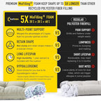 SUNROX LokGrip Non Slip Tufted Memory Foam Bench Cushion, FadeShield Water Resistant Durable Thicken Outdoor/Indoor Bench Seat Pads 48x16x4 inch, Seaside Breeze