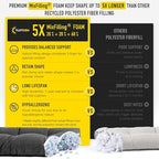 SUNROX LokGrip Non Slip Tufted Memory Foam Bench Cushion, FadeShield Water Resistant Durable Thicken Outdoor/Indoor Bench Seat Pads 30x14x4 inch, Midnight