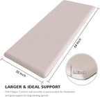 HappyTrends Anti-Fatigue Floor Mat - 4/5 Inch Thick, Waterproof Non-Slip, Heavy Duty Ergonomic Comfort Mat for Kitchen, Office, Sink, Laundry (22"x54", Khaki)
