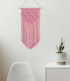 Handmade Cotton Home Decor Macrame Wall Hanging (Pink)