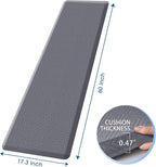 Mattitude Kitchen Mat Cushioned Anti-Fatigue Floor Mat Water Resistant Non-Slip Mats and Rugs Standing and Comfort Desk Mats for House Sink Office Laundry (Light Grey, 17.3"x60")
