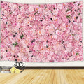 JAWO Floral Wall Tapestry for Girls, Colorful Yellow Rose Flower Tapestries Wall Hanging for Bedroom, Romantic Spring Aesthetic Tapestry Beach Blanket College Dorm Home Decor (90" W X 70" H)