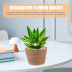 Veemoon 2pcs Wicker Planter Basket, Rustic Straw Woven Flower Basket Arrangement Flower for Plants Laundry Bin Storage Woven Plant Pot Hanging Seaweed Girl Toddler Hanging Seaweed 7. 07x7. 07x5. 89in