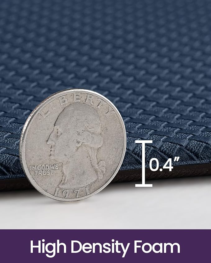 DEXI Kitchen Floor Mats Cushioned Anti Fatigue, 17x95, Long Standing Runner Rug Waterproof, Comfort Memory Foam Padded for Front Sink Laundry, Navy