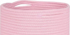 voten Storage Cubes Baskets Bins Organizer 11x11x11'' Fit 12x12''Cube Storage Organizer Bookcases Shelf,Durable Woven Cotton Storage Basket for Organizing,Round 3Pack Pink
